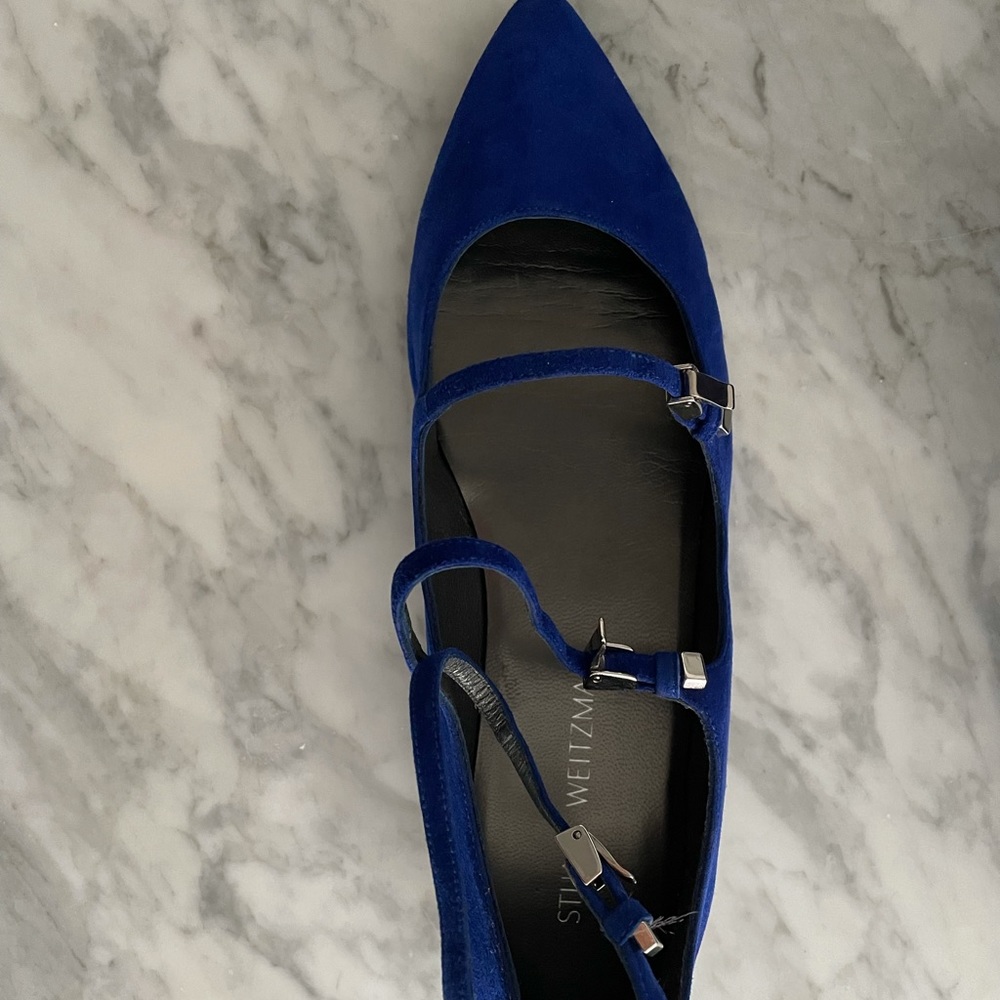 Stuart Weitzman Blue Mary Jane flats